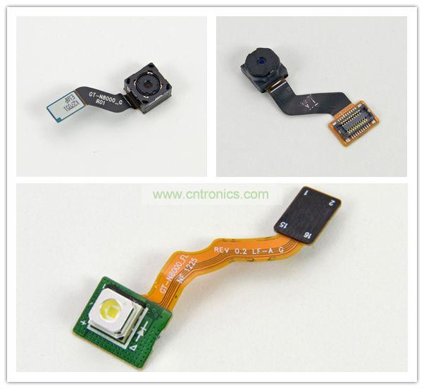 拆前置、后置攝像頭及閃光燈