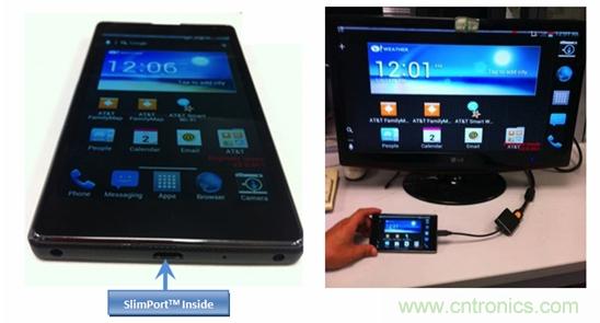 采用SlimPort接口技術(shù)的新一代Google Nexus手機樣機。