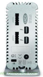 圖2：Thunderbolt周邊可利用多線串接方式，在單一傳輸線纜同時(shí)傳送影像與數(shù)碼資料