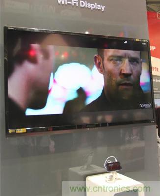 圖3：聯(lián)芯LC1811 的"WiFi Display"（同步無(wú)線輸出高清視頻）性能演示。