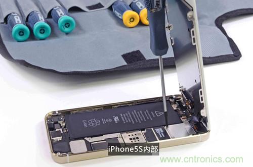 土豪金iPhone 5S拆解：內(nèi)部結(jié)構(gòu)升級，維修難度增加