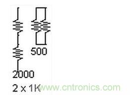 兩個電阻，兩種組合。這個很簡單。