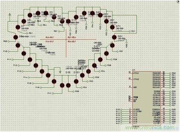 “心”型LED燈原理圖