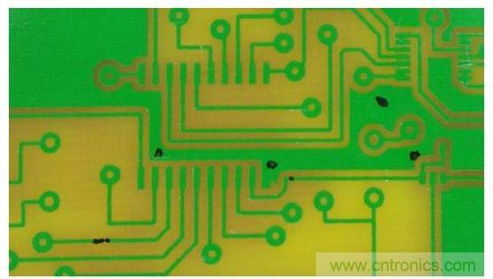 蝕刻板。注意記號(hào)筆墨水仍然非常完整