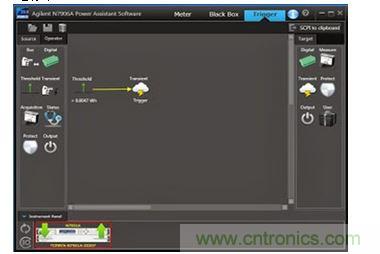 在圖形化軟件中生成一個能量限制設置，并加載到安捷倫APS 電源
