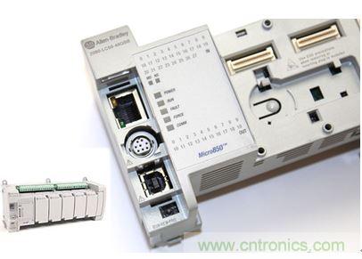 圖1：Allen-Bradley Micro850可編程邏輯控制器(PLC)的價格約為500美元，是高度堅固、可配置、隔離性和易用性方面的標(biāo)桿，盡管有PC/嵌入式計算設(shè)備的競爭，仍在工廠自動化領(lǐng)域中保持著強勢地位。