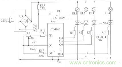  節(jié)日彩燈&mdash;&mdash;滿天星霓虹燈電路