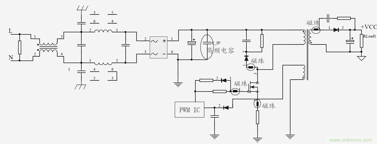 如何改善開(kāi)關(guān)電源電路的EMI特性？
