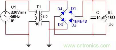 如何選擇單相橋式整流濾波電路中的電容電阻？