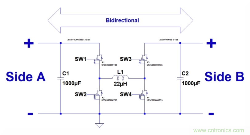 如何使用碳化硅MOSFET設(shè)計雙向降壓-升壓轉(zhuǎn)換器？