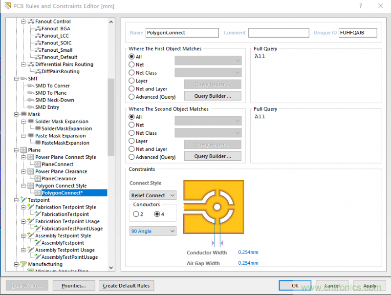 如何引腳接地十字焊盤，過孔完全接地?