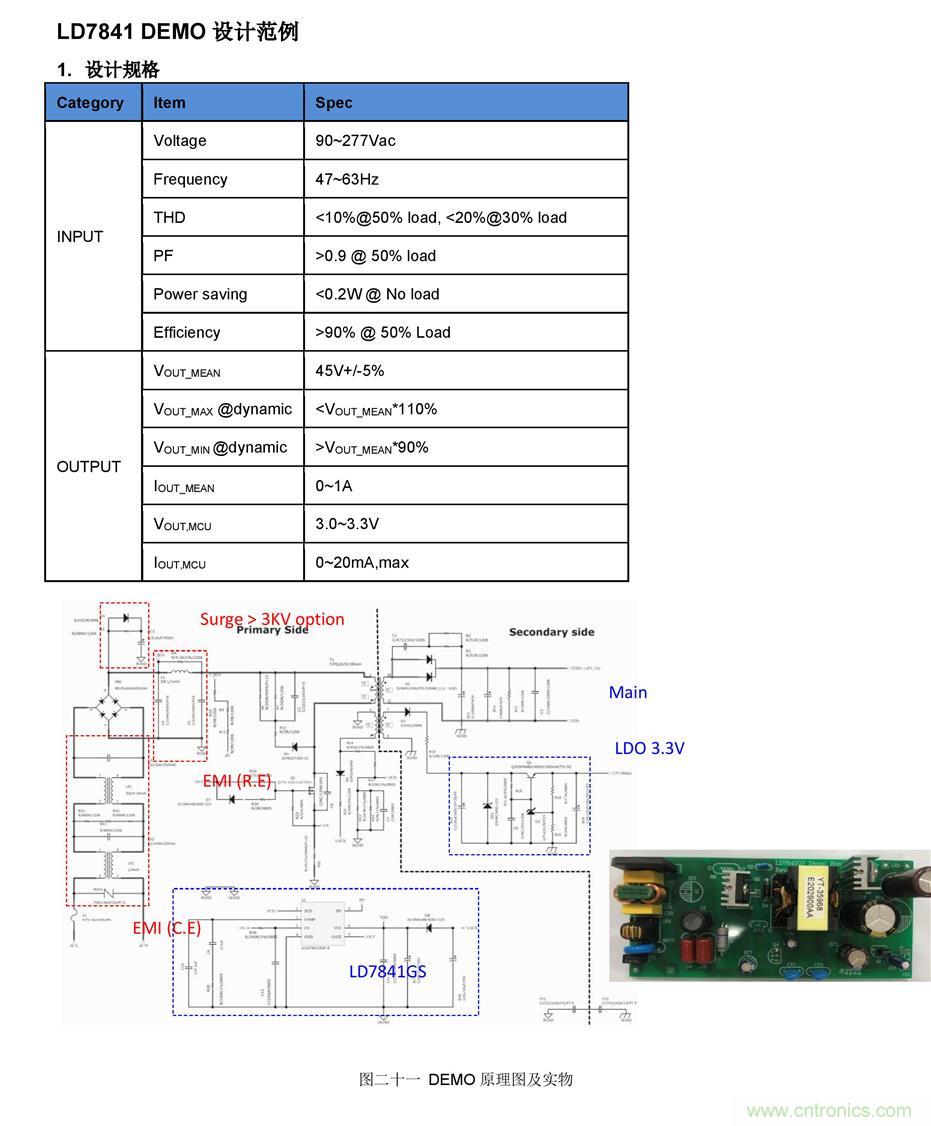 LD7841 PSR CV方案的照明作用 LD7841 PSR CV方案的照明作用