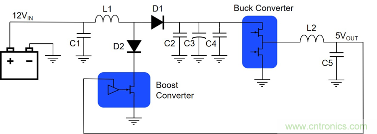 簡(jiǎn)單低成本的汽車(chē)?yán)鋯?dòng)預(yù)升壓器
