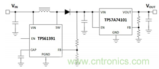 TPS61391升壓變換器，為電容麥克風(fēng)提供48V超低噪聲幻象電源
