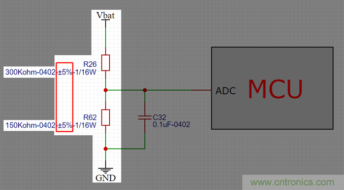 電池電壓偵測電路&ldquo;踩坑&rdquo;：分壓電阻的精度竟然是5%，不是1%