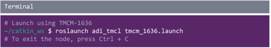 使用ROS1驅(qū)動程序來操控ADI Trinamic電機控制器 使用ROS1驅(qū)動程序來操控ADI Trinamic電機控制器