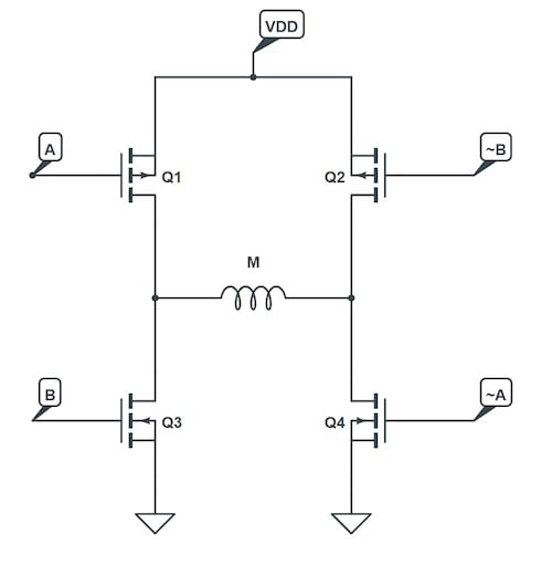 使用互補(bǔ)PWM、擊穿和死區(qū)時(shí)間的 H 橋直流電機(jī)控制