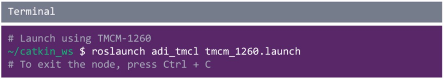 使用ROS1驅(qū)動程序來操控ADI Trinamic電機控制器 使用ROS1驅(qū)動程序來操控ADI Trinamic電機控制器
