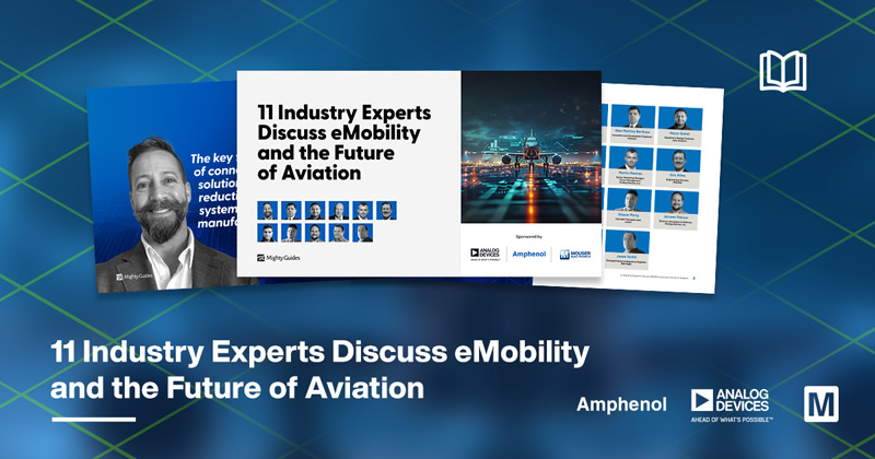貿(mào)澤聯(lián)合ADI 和 Amphenol 發(fā)布全新電子書，探索電動(dòng)汽車和航空業(yè)未來發(fā)展